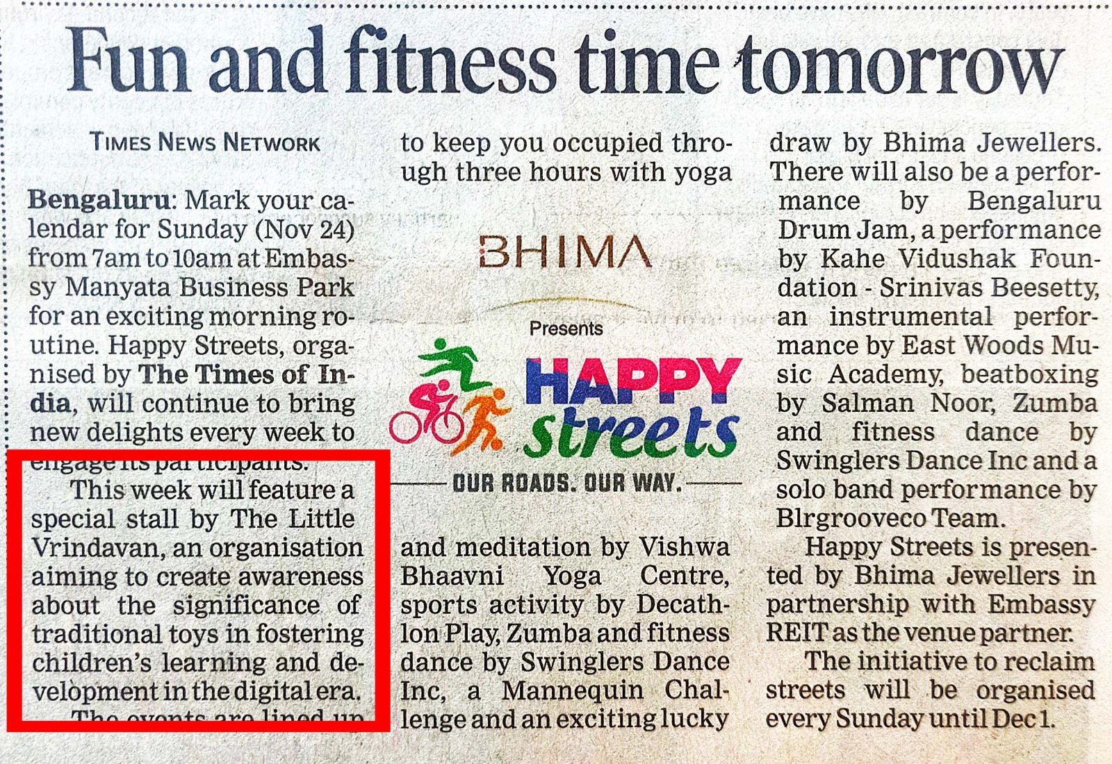 TOI coverage 2